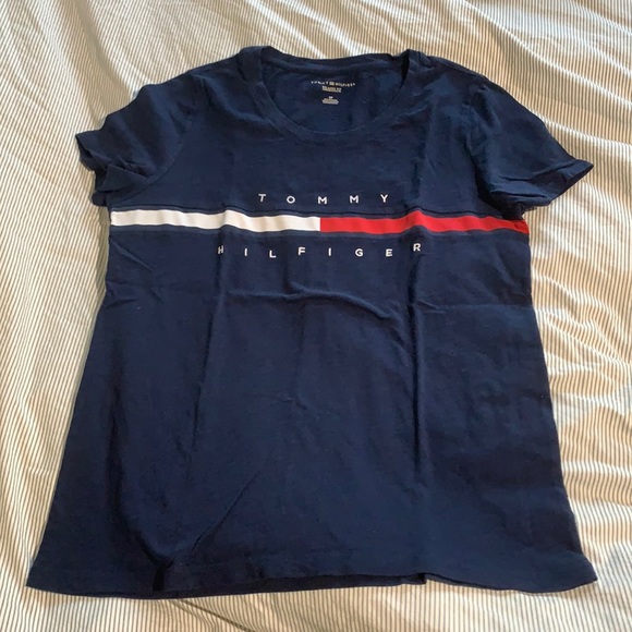 TOMMY HILFIGER T-SHIRT - NAVY BLUE - Picture 1 of 1